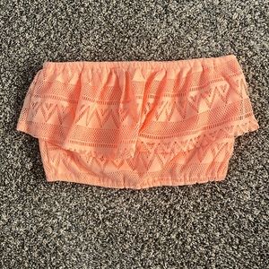 L.A. Hearts | Orange Ruffle Bandeau Top